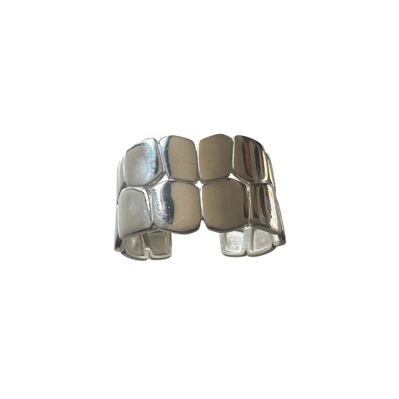 Bracelet Manchette HERMÈS "Niloticus" en argent - Castafiore