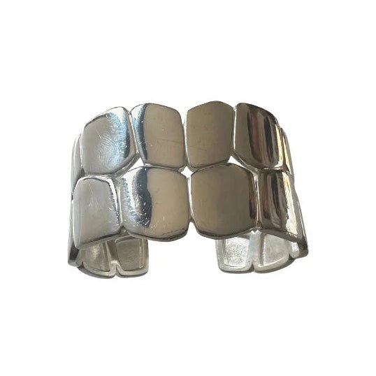 Bracelet Manchette HERMÈS "Niloticus" en argent - Castafiore
