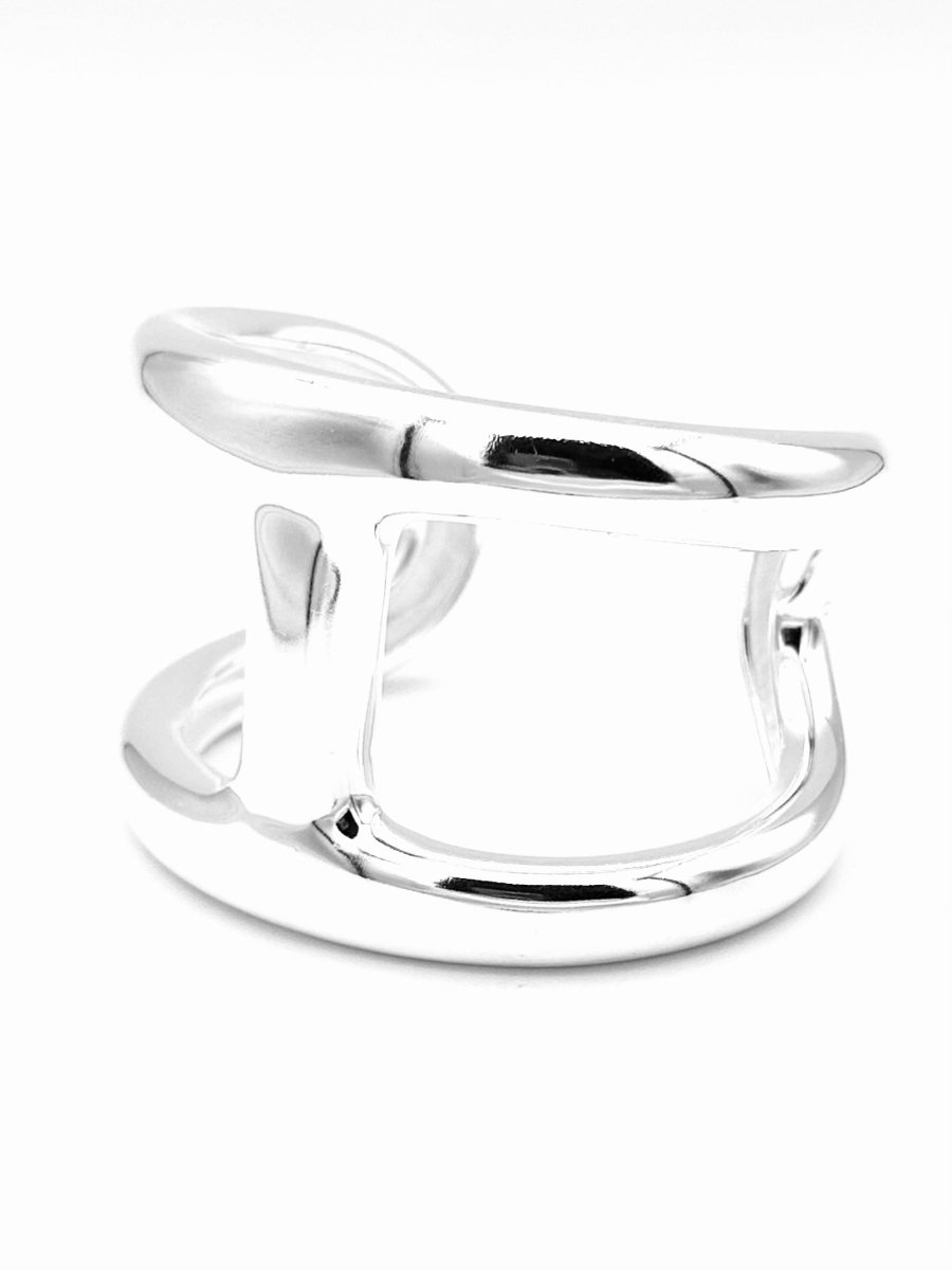 Bracelet Manchette HERMÈS "Osmose" en argent - Castafiore