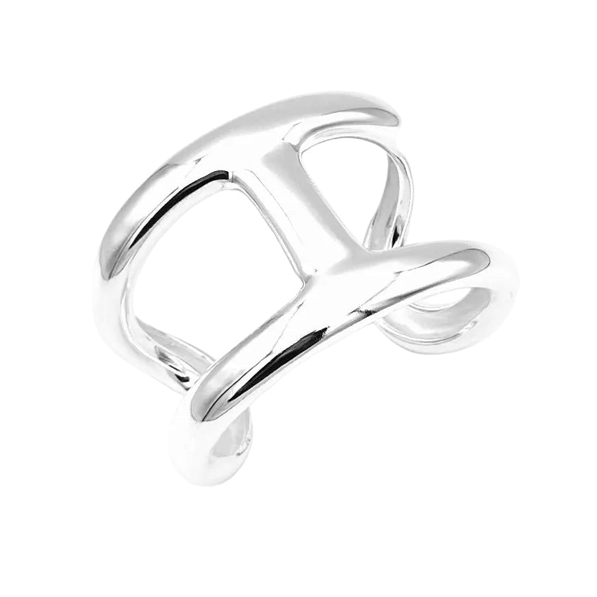 Bracelet Manchette HERMÈS "Osmose" en argent - Castafiore