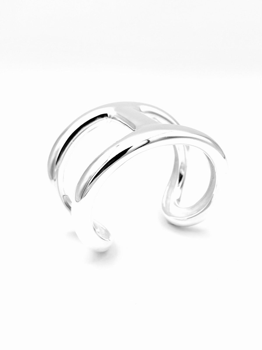 Bracelet Manchette HERMÈS "Osmose" en argent - Castafiore