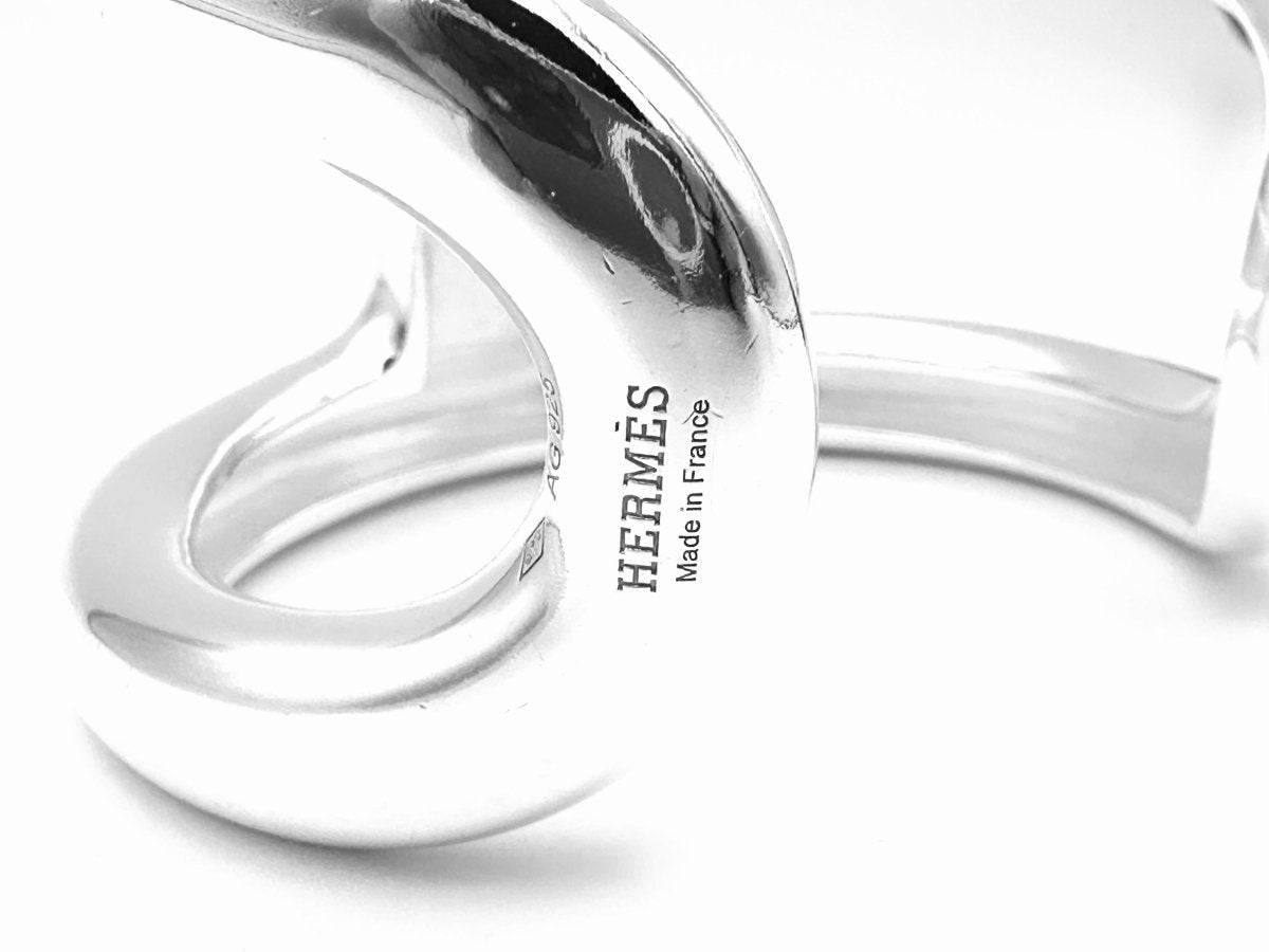Bracelet Manchette HERMÈS "Osmose" en argent - Castafiore