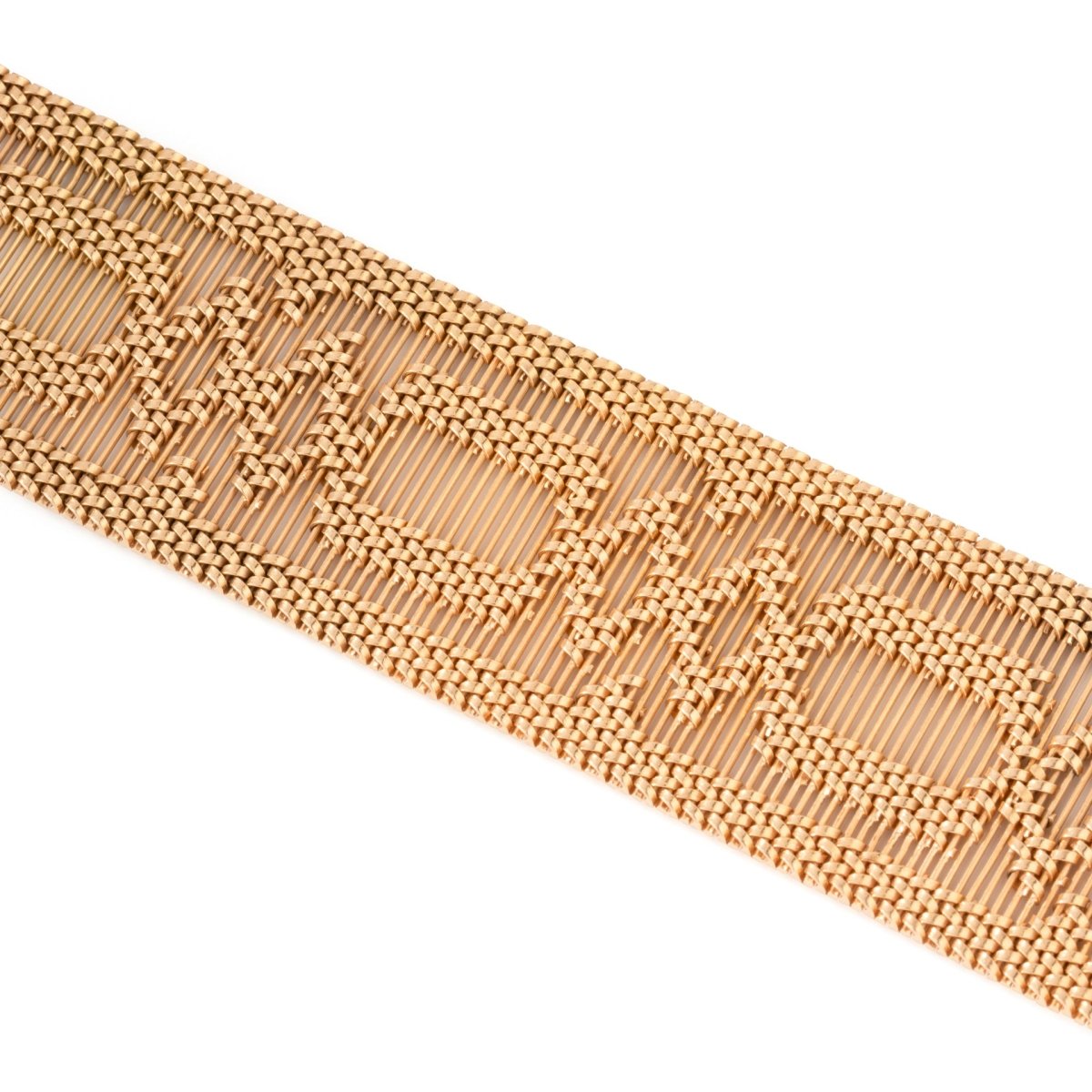 Bracelet Manchette maille polonaise en or rose - Castafiore