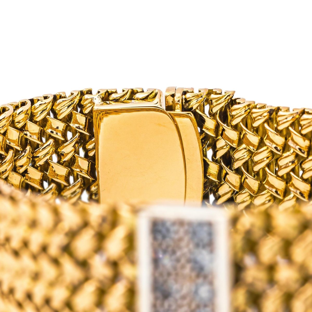 Bracelet Manchette Or jaune Diamant - Castafiore