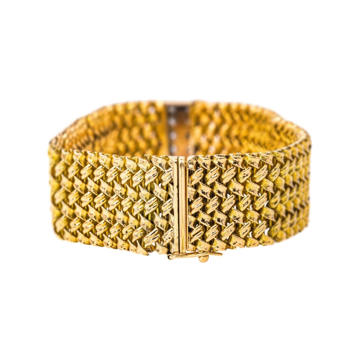 Bracelet Manchette Or jaune Diamant - Castafiore