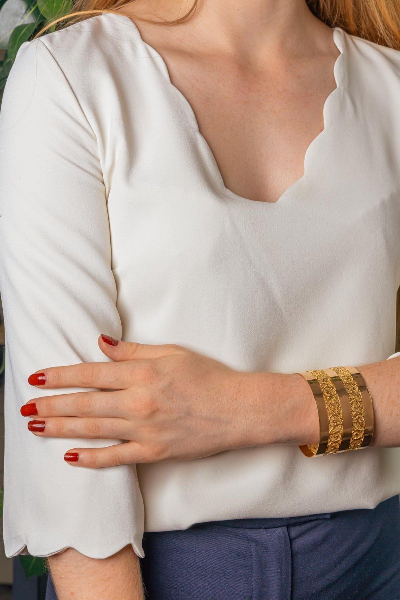 Bracelet Manchette Or rose - Castafiore