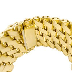 Bracelet Manchette STERLÉ en or jaune, platine et diamants - Castafiore