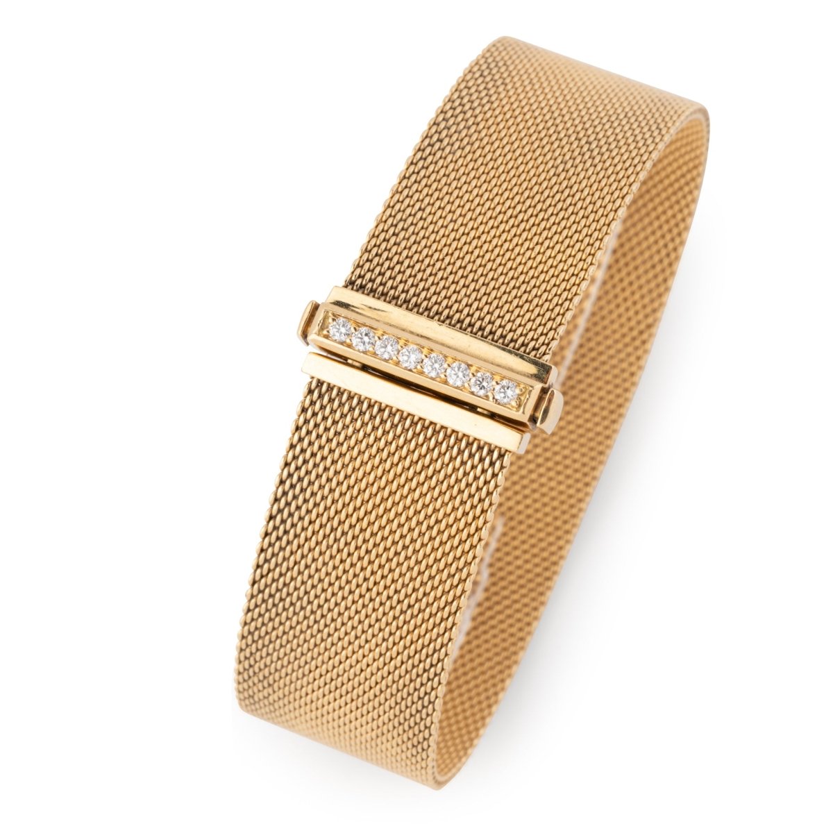 Bracelet Manchette TIFFANY & CO. en or jaune et diamants - Castafiore