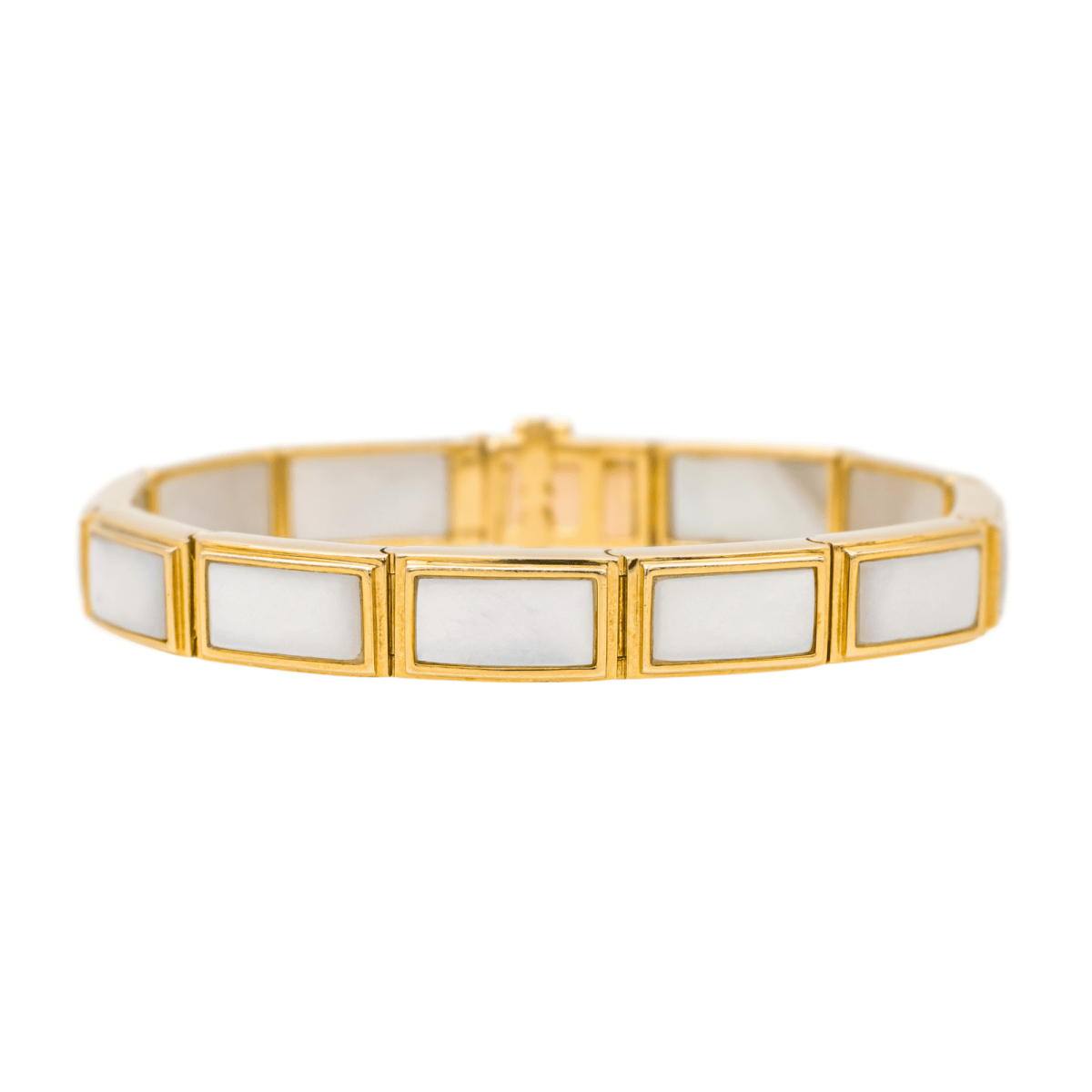 Bracelet MAUBOUSSIN "Palmier" en or jaune et nacre - Castafiore