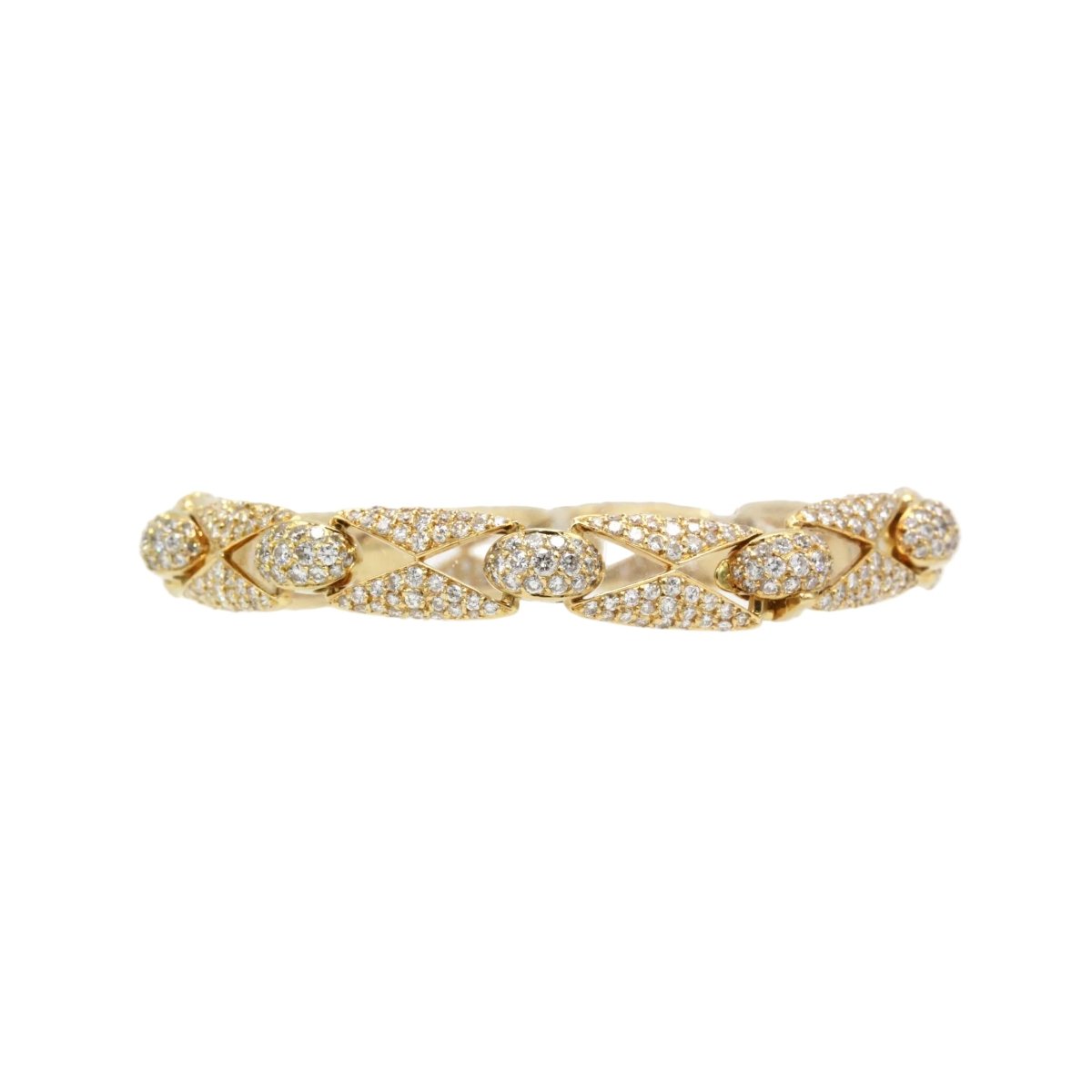 Bracelet MAURICE LABARTE en or jaune et diamants - Castafiore