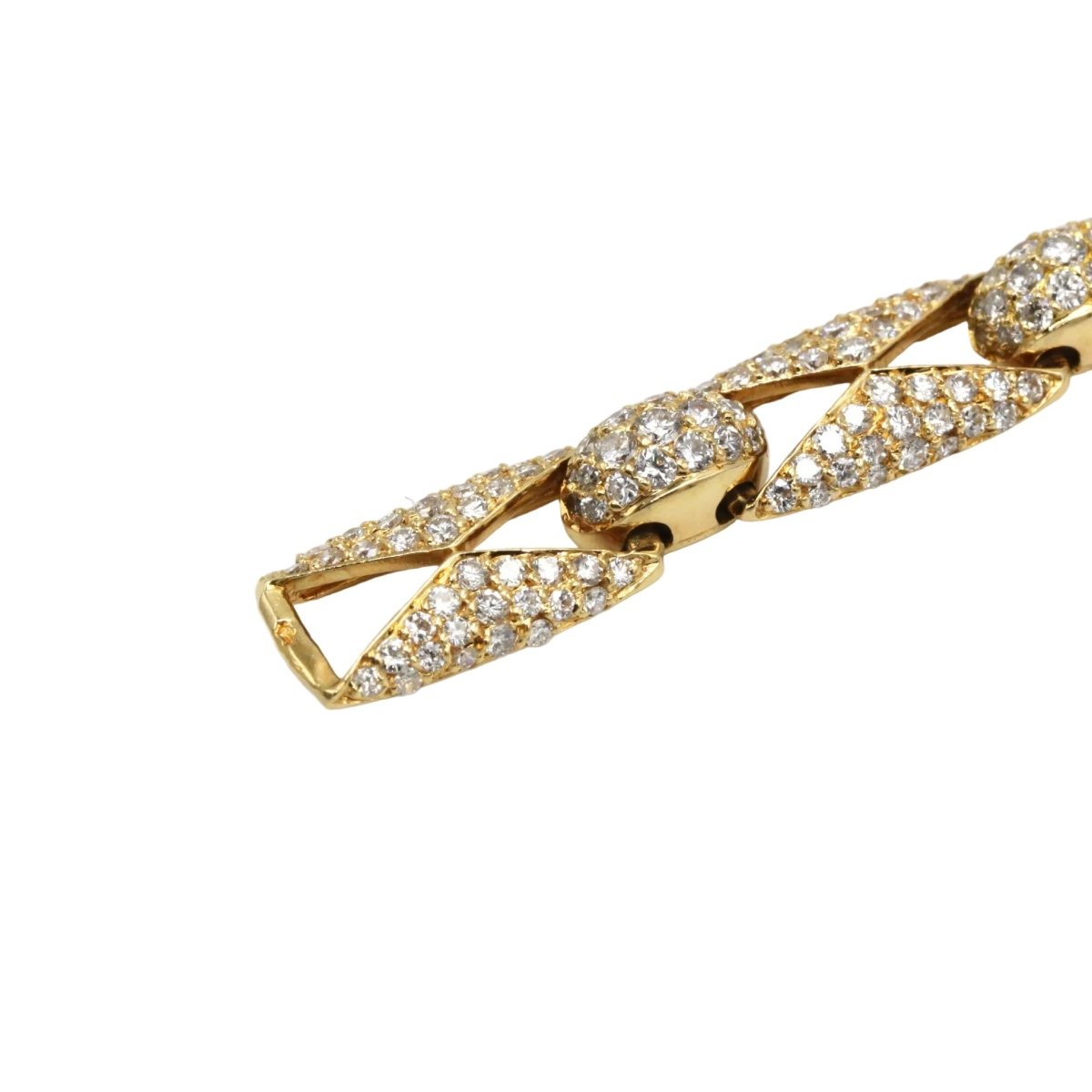 Bracelet MAURICE LABARTE en or jaune et diamants - Castafiore