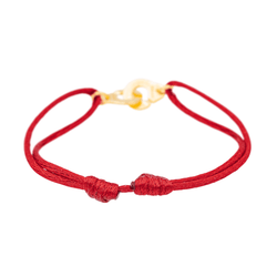 Bracelet Menottes R10 Dinh Van en or jaune - Castafiore