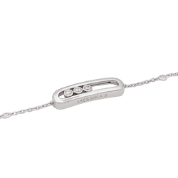 Bracelet Messika "Baby Move" en or blanc et diamants. - Castafiore