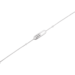 Bracelet Messika "Baby Move" en or blanc et diamants. - Castafiore