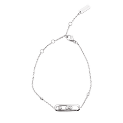Bracelet Messika "Baby Move" en or blanc et diamants. - Castafiore