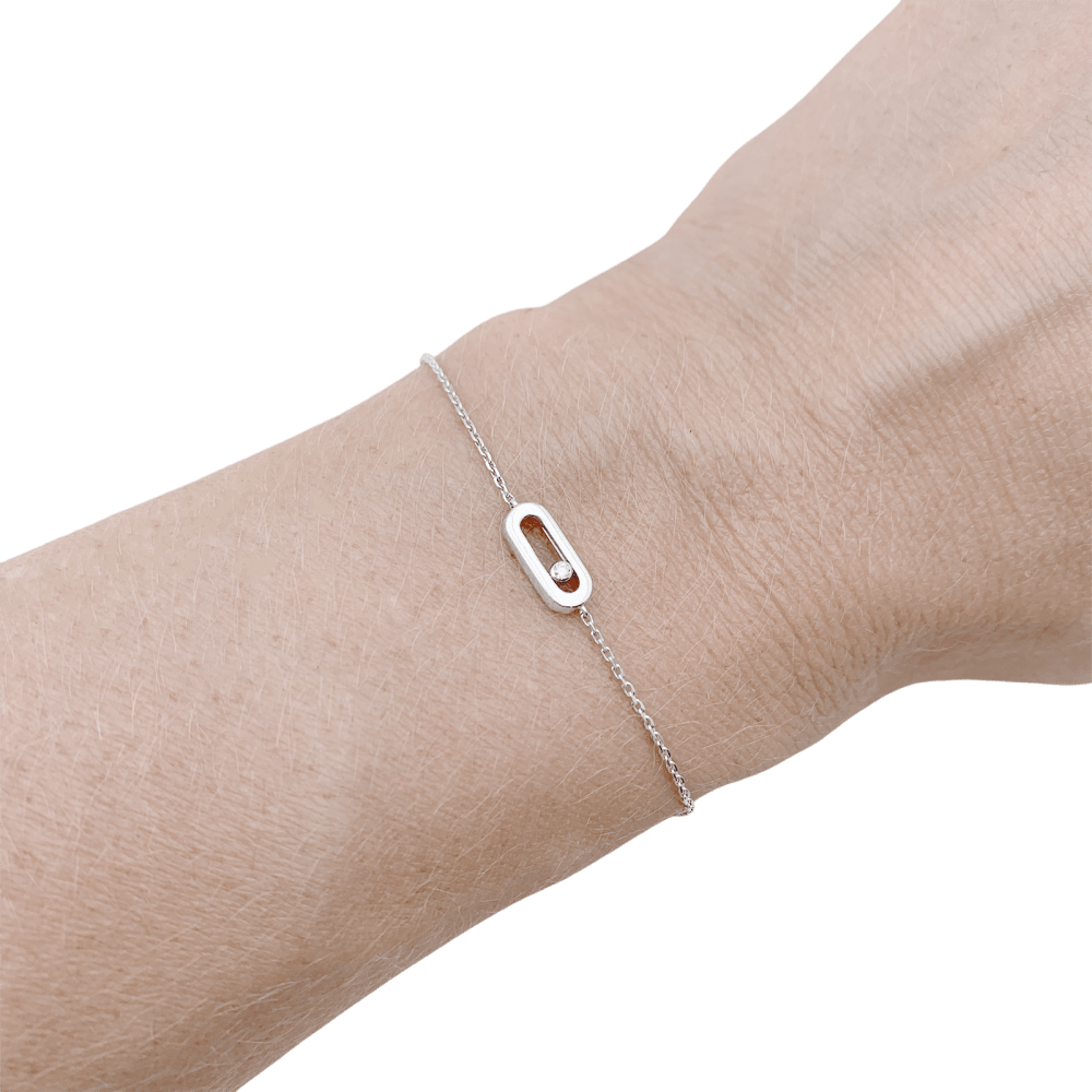 Bracelet MESSIKA Move uno en or blanc diamant - Castafiore