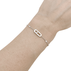 Bracelet MESSIKA, "Move Uno", or blanc et diamants - Castafiore