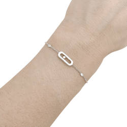 Bracelet MESSIKA, "Move Uno", or blanc et diamants - Castafiore