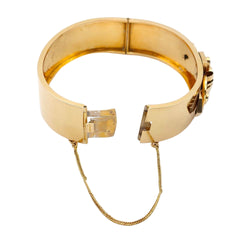Bracelet Napoléon III boucle en or jaune et perles - Castafiore