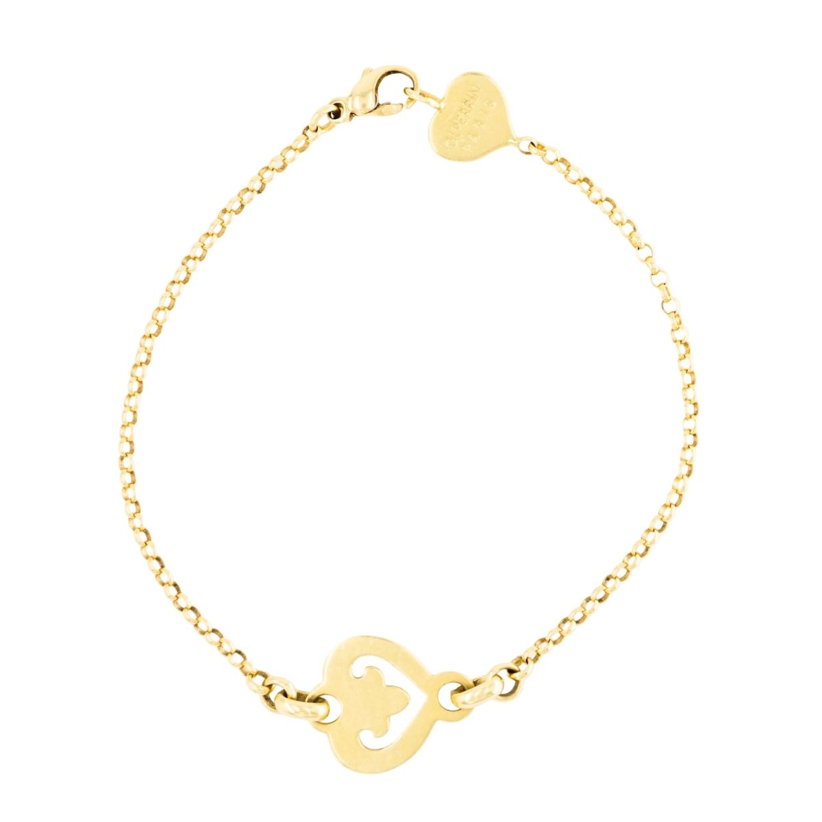 Bracelet O.J. PERRIN "Coeur Légendes" en or jaune - Castafiore