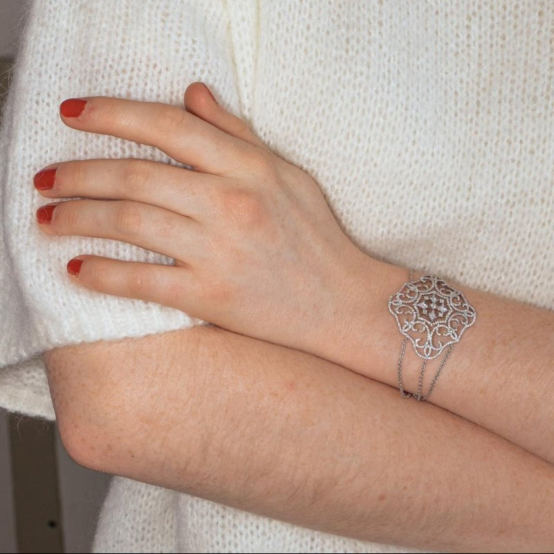 Bracelet Or blanc Diamant - Castafiore