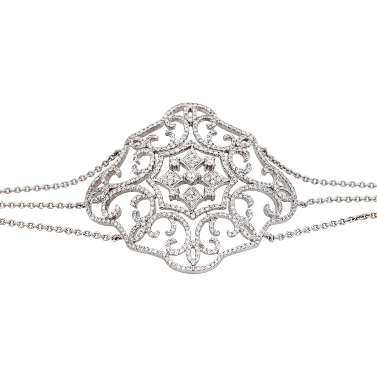 Bracelet Or blanc Diamant - Castafiore