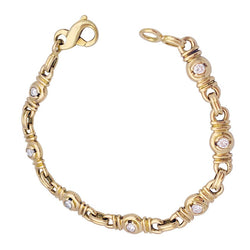 Bracelet or jaune, diamants. - Castafiore