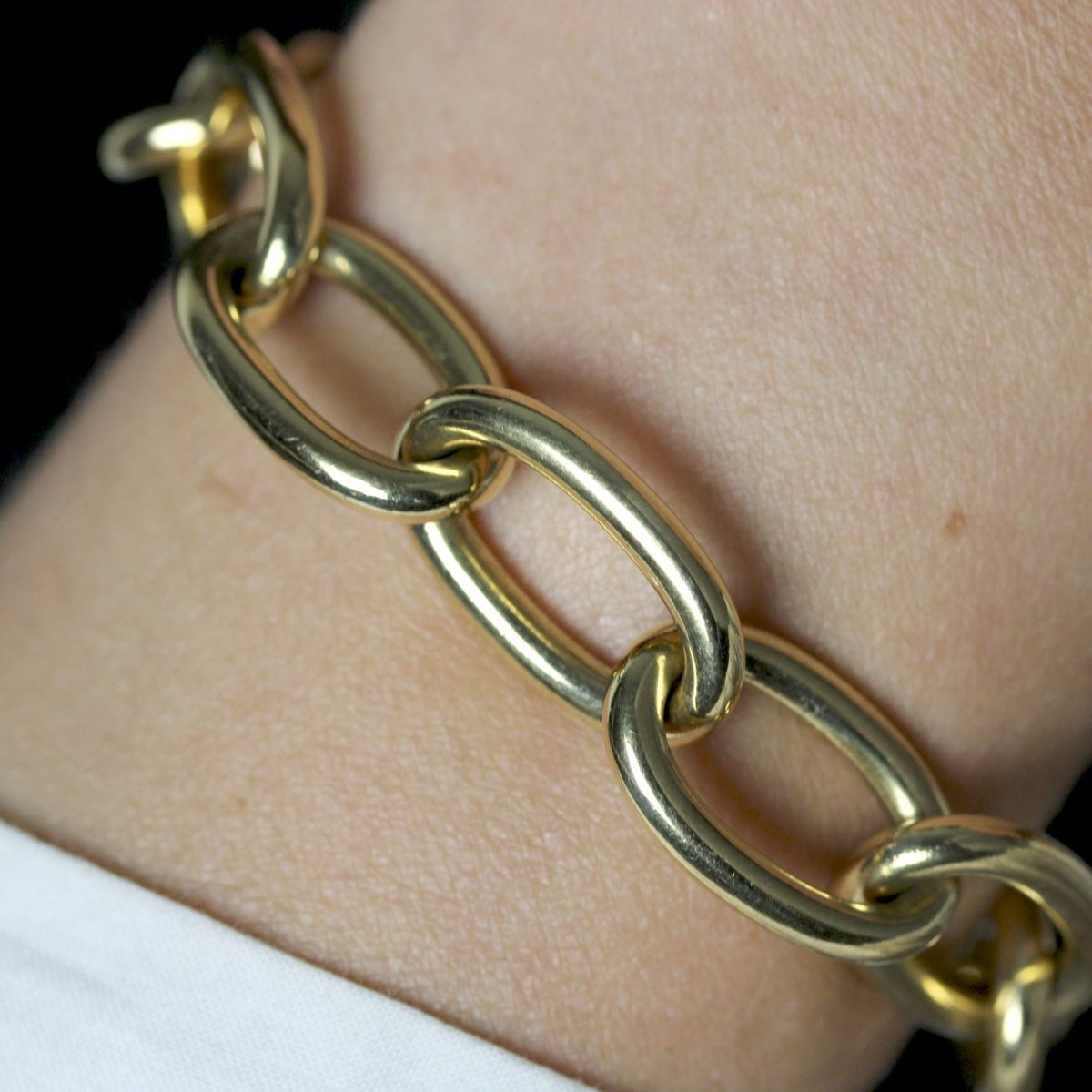 Bracelet or jaune maille forçat - Castafiore