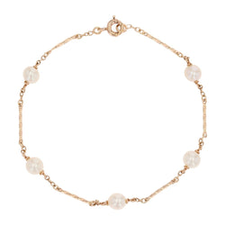 Bracelet or rose et perles de culture - Castafiore