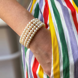 Bracelet perles en or jaune et perles de culture Akoya - Castafiore
