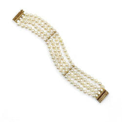 Bracelet perles en or jaune et perles de culture Akoya - Castafiore
