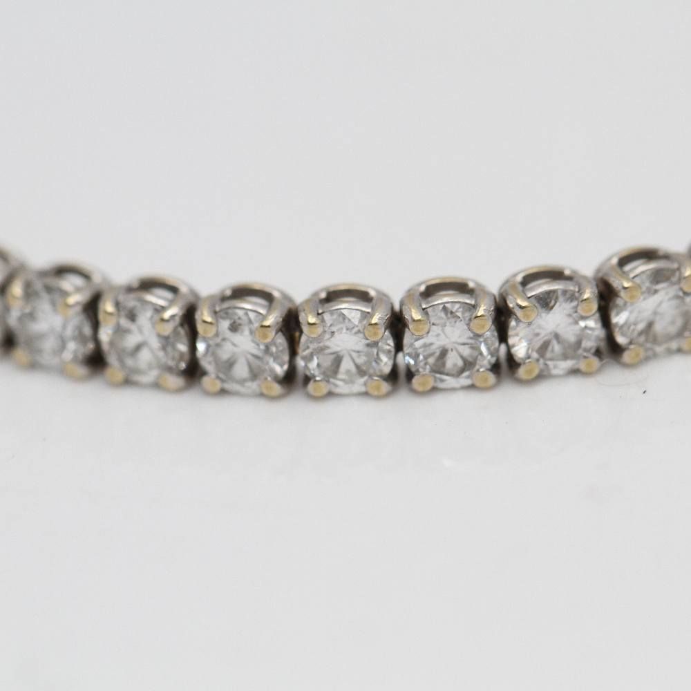 Bracelet plaqué or blanc et diamants - Castafiore