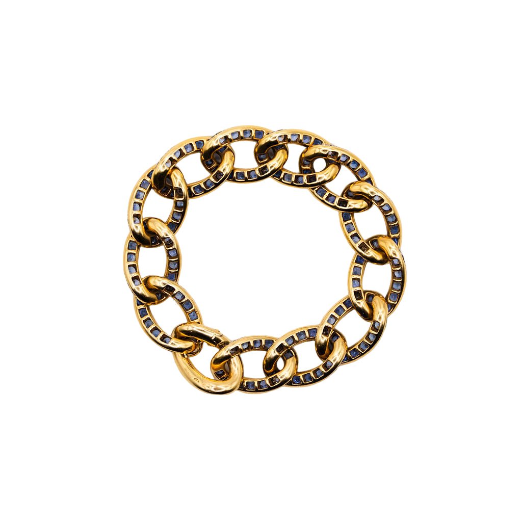 Bracelet POMELLATO "Tango" en or jaune et saphirs - Castafiore