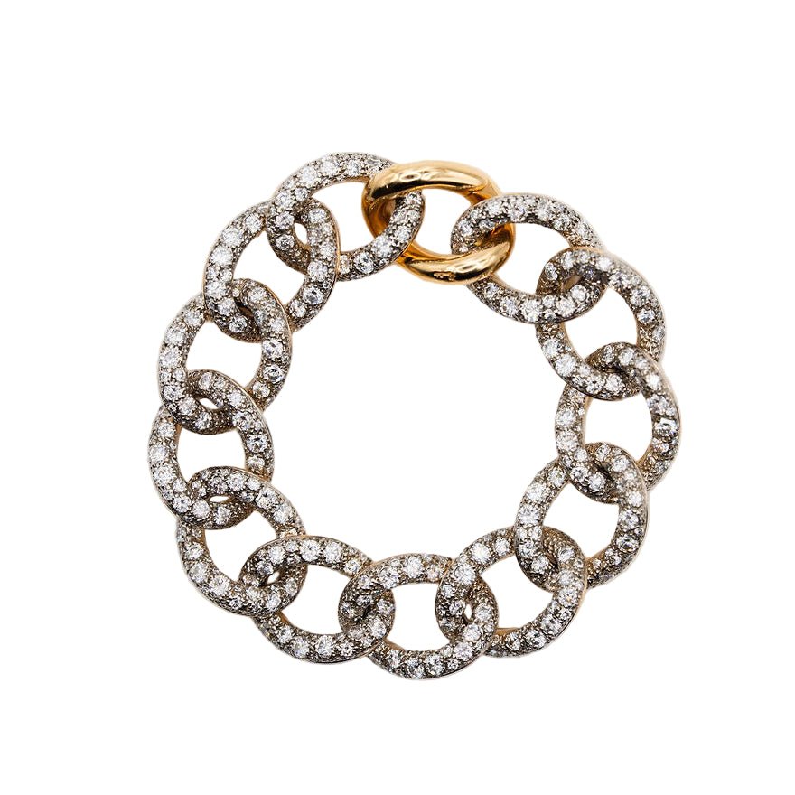 Bracelet POMELLATO "Tango" en or rose, argent et diamants - Castafiore