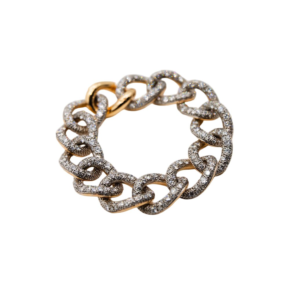 Bracelet POMELLATO "Tango" en or rose, argent et diamants - Castafiore