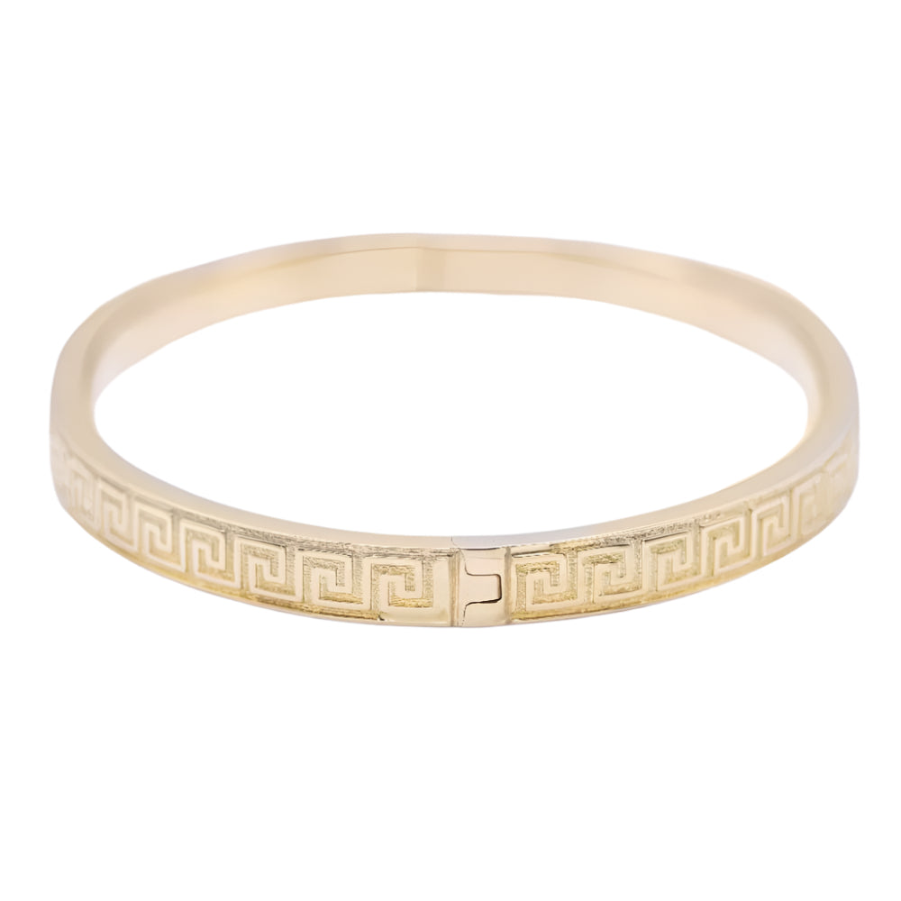 Bracelet rigide en or jaune style grec - Castafiore