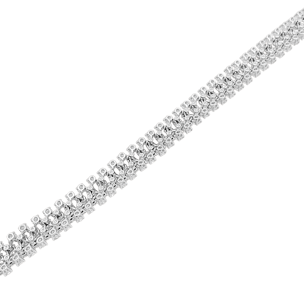 Bracelet Rivière BOUCHERON "Angélique" en or blanc et diamants - Castafiore