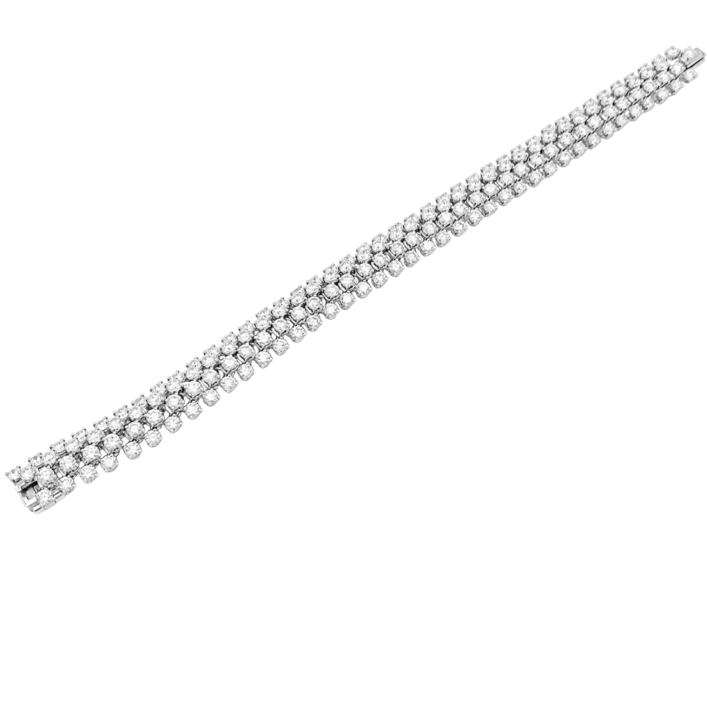 Bracelet Rivière BOUCHERON "Angélique" en or blanc et diamants - Castafiore