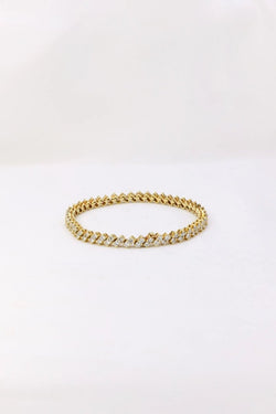 Bracelet rivière de diamants or jaune 4,8 carats - Castafiore