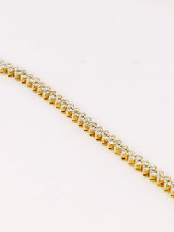 Bracelet rivière de diamants or jaune 4,8 carats - Castafiore