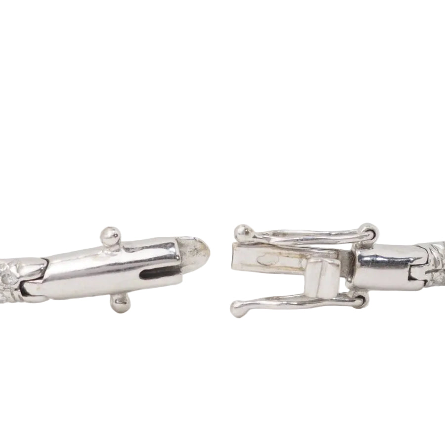 Bracelet rivière en or blanc et diamants 1.10cts - Castafiore