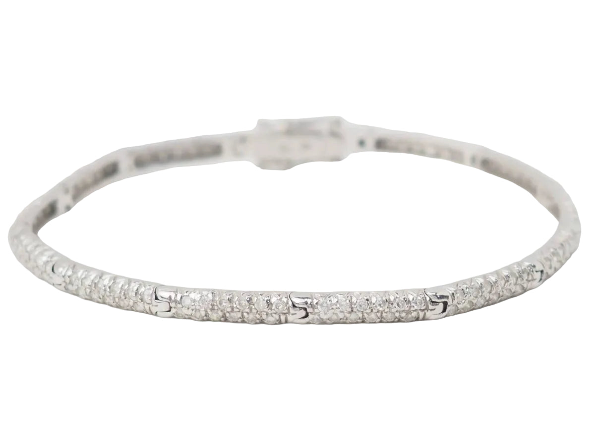 Bracelet rivière en or blanc et diamants 1.10cts - Castafiore