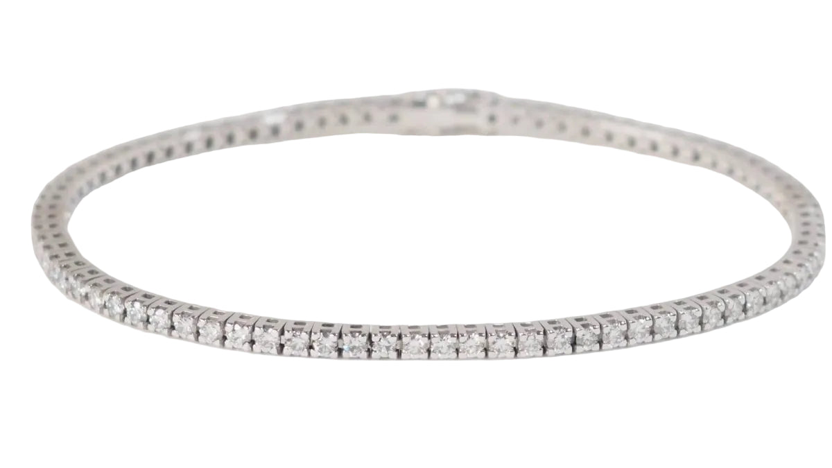 Bracelet rivière en or blanc et diamants 2,50cts - Castafiore