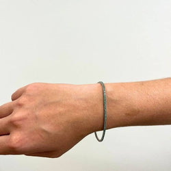 Bracelet Riviere en or blanc et émeraudes - Castafiore