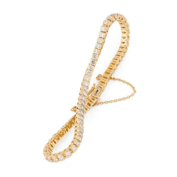 Bracelet rivière en or jaune et diamant taille brillant - Castafiore