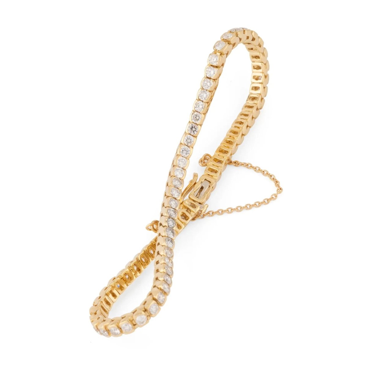 Bracelet rivière en or jaune et diamant taille brillant - Castafiore