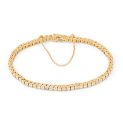 Bracelet rivière en or jaune et diamant taille brillant - Castafiore