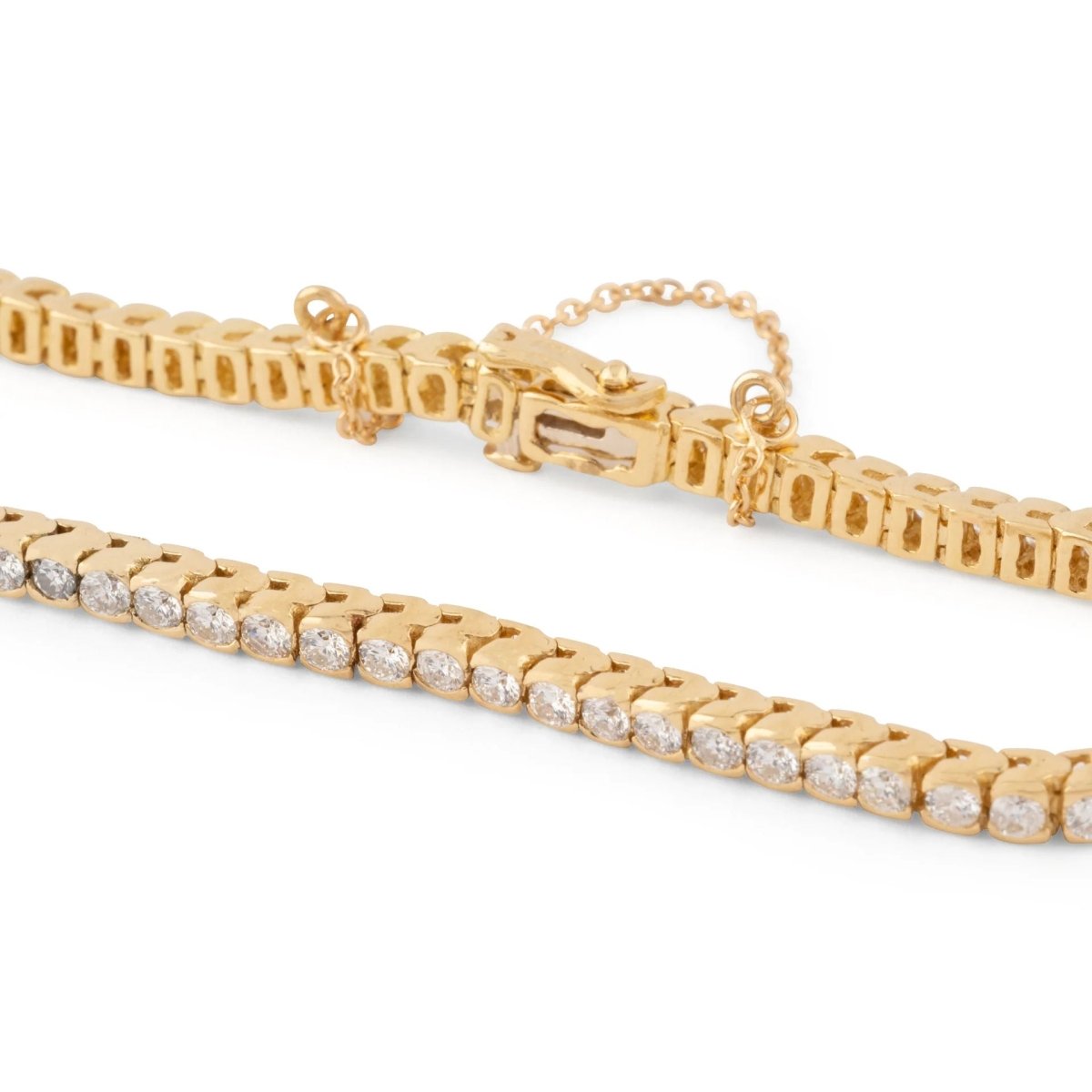 Bracelet rivière en or jaune et diamants - Castafiore