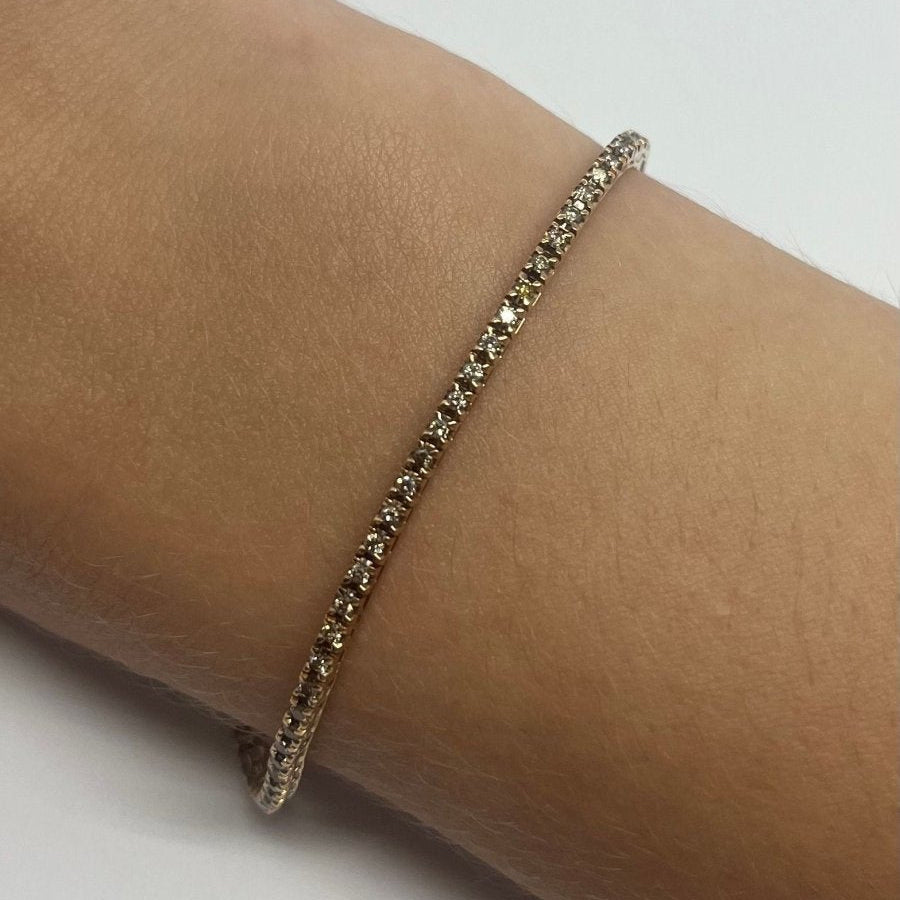 Bracelet RIVIÈRE en or rose et diamants - Castafiore