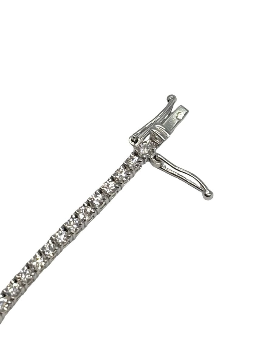 Bracelet rivière or blanc et diamants 1,80 ct - Castafiore